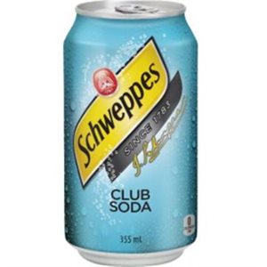 Club soda cans 12 x 355 ml